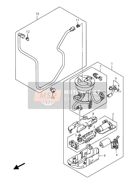 Suzuki AN650Z BURGMAN EXECUTIVE 2016 Fuel Pump for a 2016 Suzuki AN650Z BURGMAN EXECUTIVE